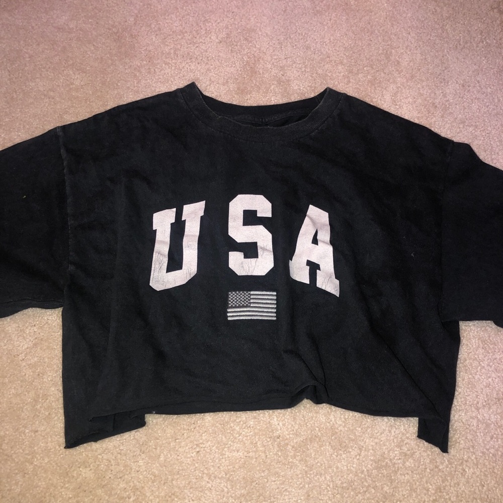 brandy melville usa cropped tee